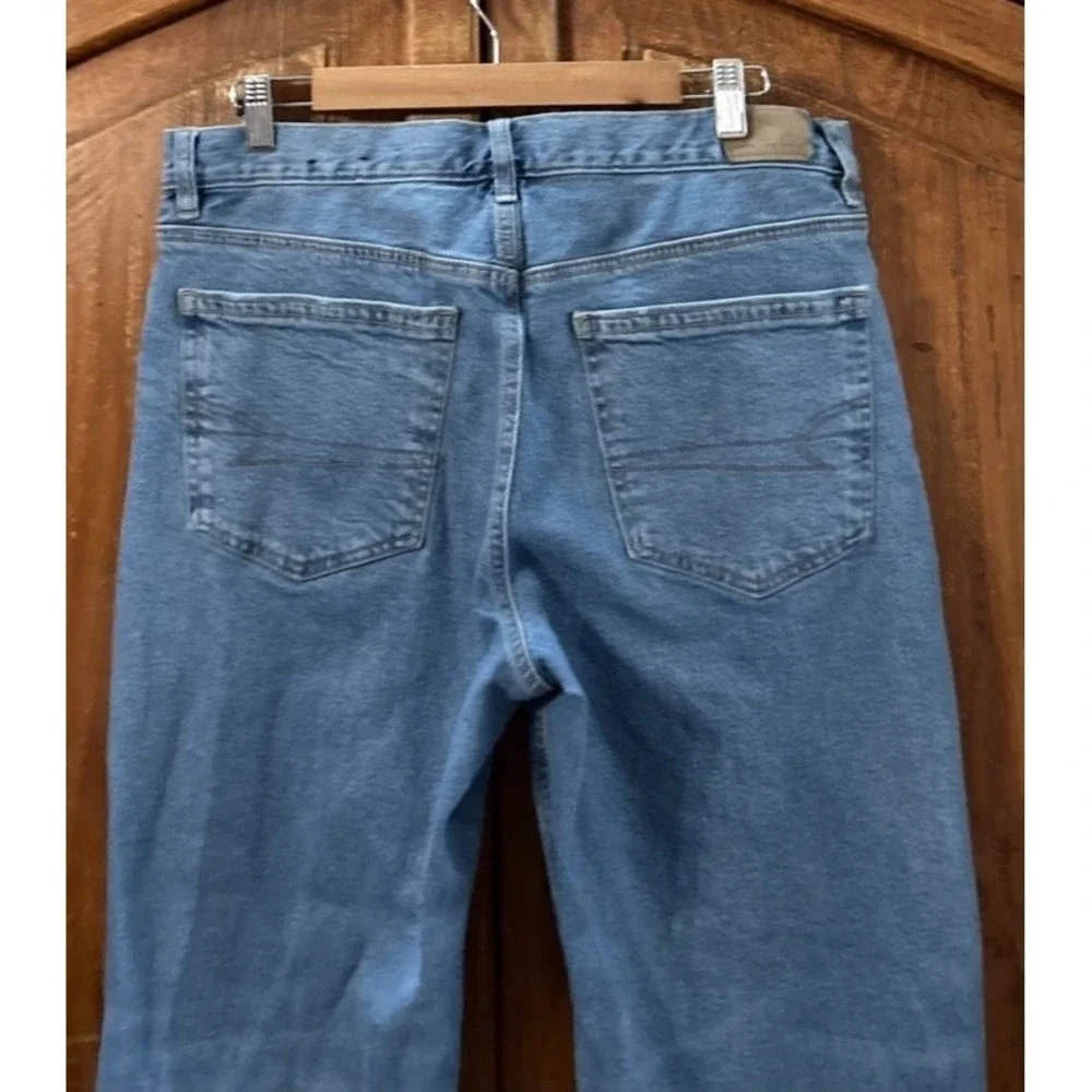 American Eagle‎ Stretch High Rise Straight Jeans Women's 12 Loose Fit NO Pilling